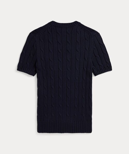 POLO RALPH LAUREN / ポロ ラルフ ローレン ニット・セーター | ケーブルニット コットン ショートスリーブ セーター | 詳細1