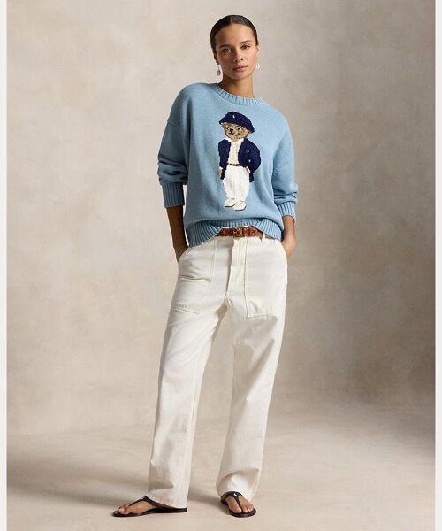 POLO RALPH LAUREN / ポロ ラルフ ローレン ニット・セーター | Polo ベア オーバーサイズ コットン セーター | 詳細2