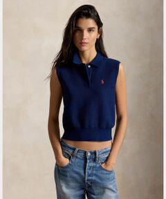 POLO RALPH LAUREN / ポロ ラルフ ローレン ポロシャツ | コットン クロップド スリーブレス ポロ セーター