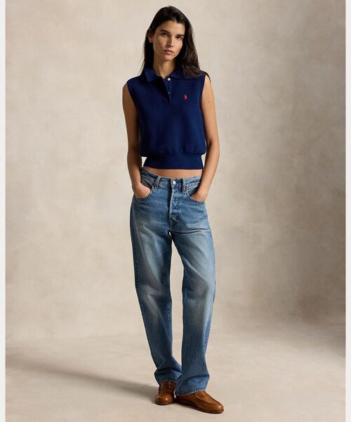 POLO RALPH LAUREN / ポロ ラルフ ローレン ポロシャツ | コットン クロップド スリーブレス ポロ セーター | 詳細2