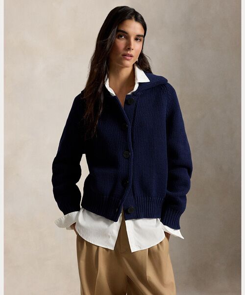 POLO RALPH LAUREN / ポロ ラルフ ローレン カーディガン・ボレロ | コットンブレンド ボタンド カーディガン（410ネイビー）