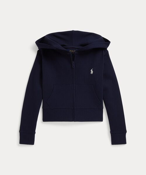 POLO RALPH LAUREN / ポロ ラルフ ローレン パーカー | (ガールズ 2才～6才)リブ ボクシー フルジップ フーディ（410ネイビー）
