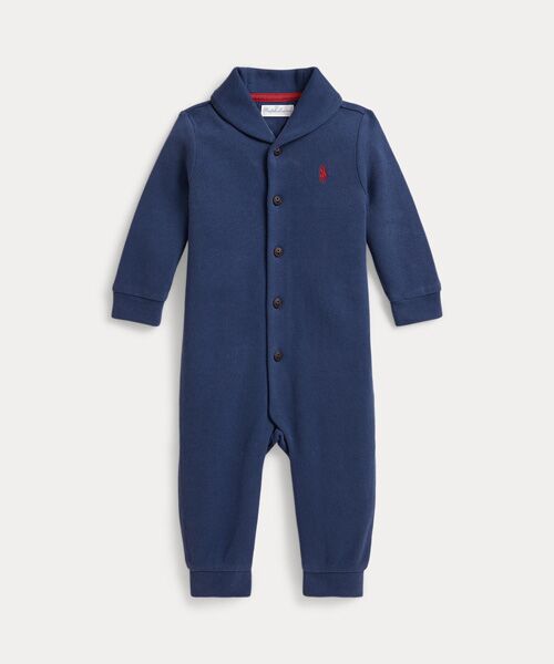 POLO RALPH LAUREN / ポロ ラルフ ローレン ロンパース | (ベビー)フリース ショールカラー カバーオール（400ブルー）