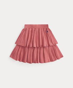 POLO RALPH LAUREN / ポロ ラルフ ローレン ミニ・ひざ丈スカート | (ガールズ 7才～16才)ミニケーブル ティアード コットン スカート
