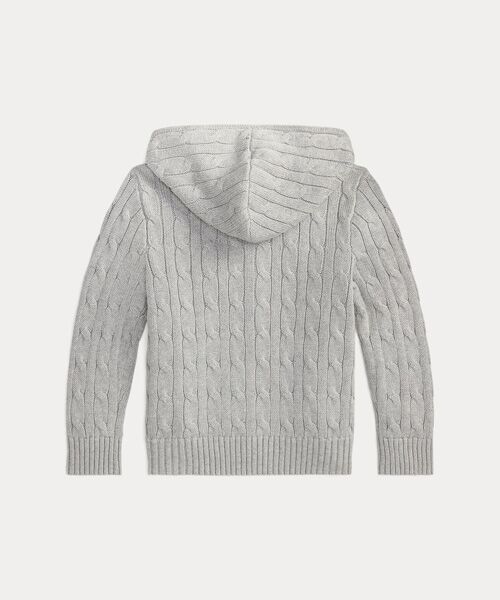 POLO RALPH LAUREN / ポロ ラルフ ローレン ニット・セーター | (ボーイズ 2才～7才)ケーブル コットン フーデッド フルジップ セーター | 詳細1
