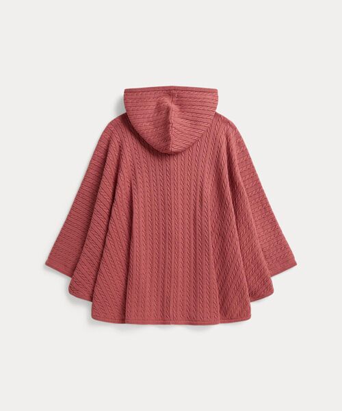 POLO RALPH LAUREN / ポロ ラルフ ローレン ポンチョ | (ガールズ 7才～16才)ミニケーブル コットン フーデッド ポンチョ | 詳細1