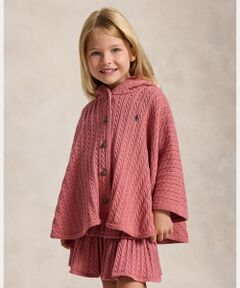POLO RALPH LAUREN / ポロ ラルフ ローレン ポンチョ | (ガールズ 2才～6才)ミニケーブル コットン フーデッド ポンチョ