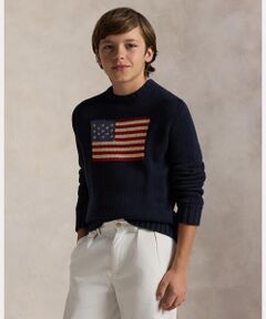 POLO RALPH LAUREN / ポロ ラルフ ローレン ニット・セーター | (ボーイズ 8才～20才)フラッグ コットン クルーネック セーター