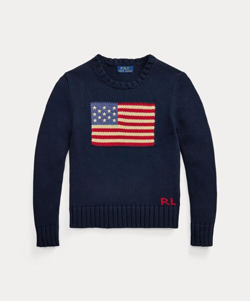 POLO RALPH LAUREN / ポロ ラルフ ローレン ニット・セーター | (ボーイズ 8才~20才)フラッグ コットン クルーネック セーター | 詳細1