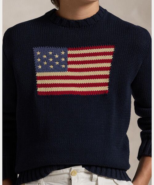 POLO RALPH LAUREN / ポロ ラルフ ローレン ニット・セーター | (ボーイズ 8才~20才)フラッグ コットン クルーネック セーター | 詳細4