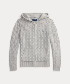POLO RALPH LAUREN / ポロ ラルフ ローレン ニット・セーター | (ボーイズ 8才～20才)ケーブル コットン フーデッド フルジップ セーター