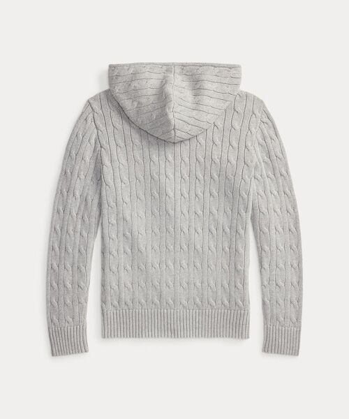POLO RALPH LAUREN / ポロ ラルフ ローレン ニット・セーター | (ボーイズ 8才~20才)ケーブル コットン フーデッド フルジップ セーター | 詳細1