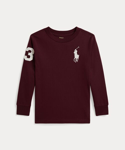 POLO RALPH LAUREN / ポロ ラルフ ローレン Tシャツ | (ボーイズ 2才~7才)Big Pony コットン ロングスリーブ Tシャツ(601レッド)