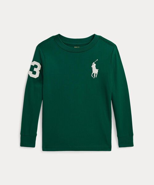 POLO RALPH LAUREN / ポロ ラルフ ローレン Tシャツ | (ボーイズ 2才~7才)Big Pony コットン ロングスリーブ Tシャツ(301グリーン)