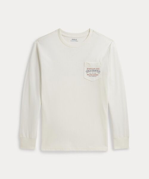 POLO RALPH LAUREN / ポロ ラルフ ローレン Tシャツ | (ボーイズ 8才~20才)コットン ジャージー ロングスリーブ Tシャツ(100ホワイト)