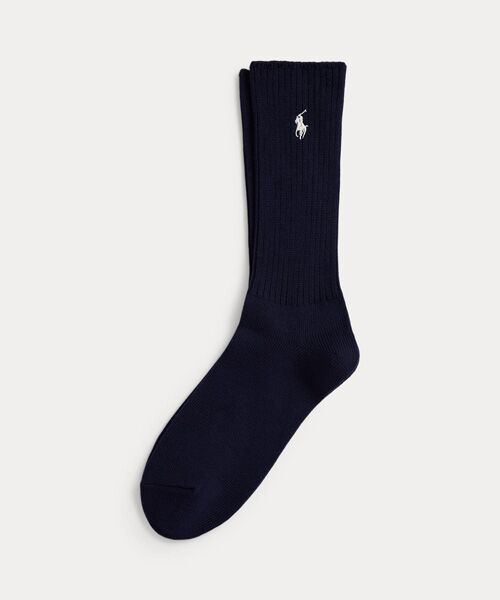 POLO RALPH LAUREN / ポロ ラルフ ローレン ソックス | リブ コットンブレンド クルー ソックス（410ネイビー）