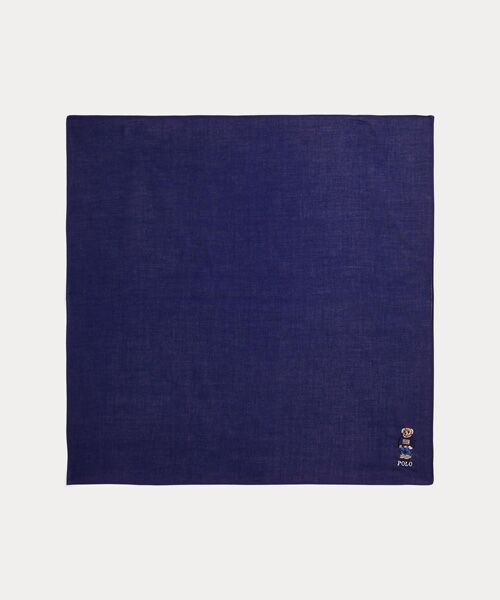 POLO RALPH LAUREN / ポロ ラルフ ローレン ハンカチ | Polo ベア コットン ハンカチーフ（410ネイビー）