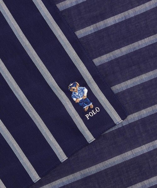 POLO RALPH LAUREN / ポロ ラルフ ローレン ハンカチ | Polo ベア ストライプド コットン ハンカチーフ | 詳細2