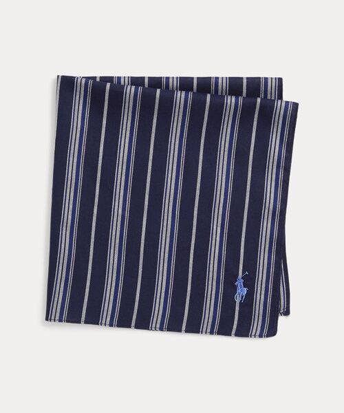 POLO RALPH LAUREN / ポロ ラルフ ローレン ハンカチ | ストライプド コットン ハンカチーフ | 詳細1