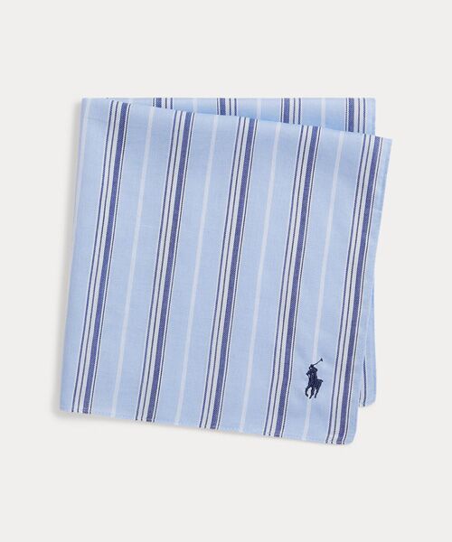 POLO RALPH LAUREN / ポロ ラルフ ローレン ハンカチ | ストライプド コットン ハンカチーフ | 詳細1