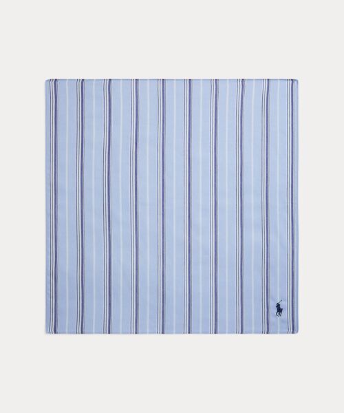 POLO RALPH LAUREN / ポロ ラルフ ローレン ハンカチ | ストライプド コットン ハンカチーフ（400ブルー）