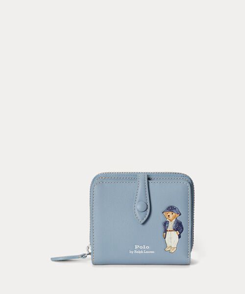 POLO RALPH LAUREN / ポロ ラルフ ローレン 財布・コインケース・マネークリップ | Polo ベア レザー コンパクト ウォレット（400ブルー）