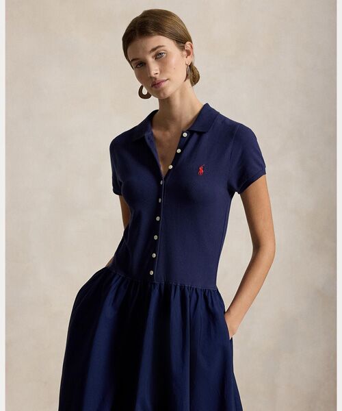 POLO RALPH LAUREN / ポロ ラルフ ローレン ロング・マキシ丈ワンピース | ハイブリッド メッシュ ポロボディス ドレス | 詳細2