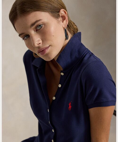 POLO RALPH LAUREN / ポロ ラルフ ローレン ロング・マキシ丈ワンピース | ハイブリッド メッシュ ポロボディス ドレス | 詳細4