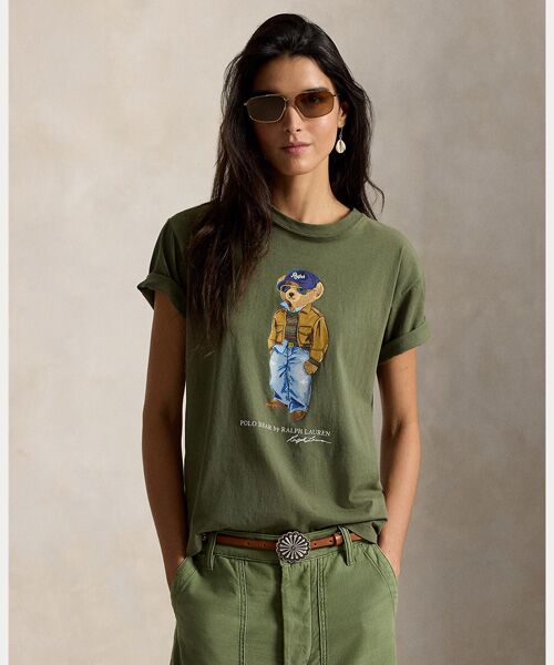 POLO RALPH LAUREN / ポロ ラルフ ローレン Tシャツ | Polo ベア コットン ジャージー Tシャツ（300グリーン）