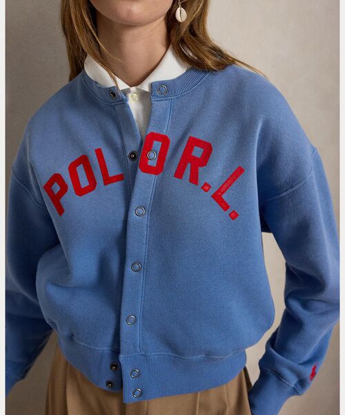 POLO RALPH LAUREN / ポロ ラルフ ローレン カーディガン・ボレロ | ロゴ フリース スナップド カーディガン | 詳細4
