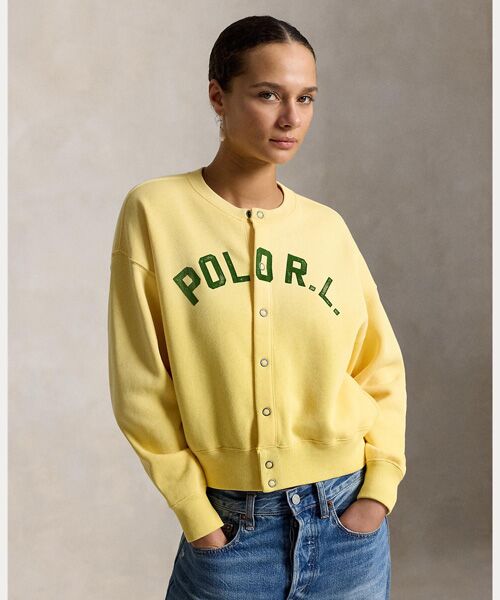 POLO RALPH LAUREN / ポロ ラルフ ローレン カーディガン・ボレロ | ロゴ フリース スナップド カーディガン | 詳細5