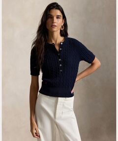 POLO RALPH LAUREN / ポロ ラルフ ローレン ニット・セーター | ミニケーブル ショートスリーブ ヘンリー セーター