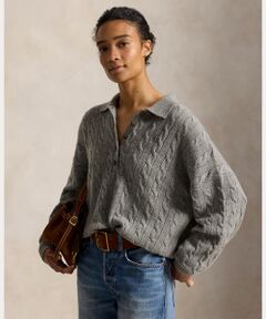 POLO RALPH LAUREN / ポロ ラルフ ローレン ニット・セーター | ケーブル ウールカシミヤ ポロカラー セーター