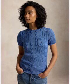 POLO RALPH LAUREN / ポロ ラルフ ローレン ニット・セーター | ケーブルニット コットン ショートスリーブ セーター