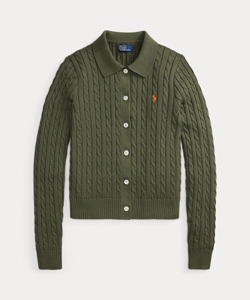 POLO RALPH LAUREN / ポロ ラルフ ローレン カーディガン・ボレロ | ケーブルニット コットン カーディガン | 詳細1