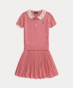 POLO RALPH LAUREN / ポロ ラルフ ローレン ポロシャツ | (ガールズ 7才～16才)ミニケーブル コットン ポロシャツ & スカート