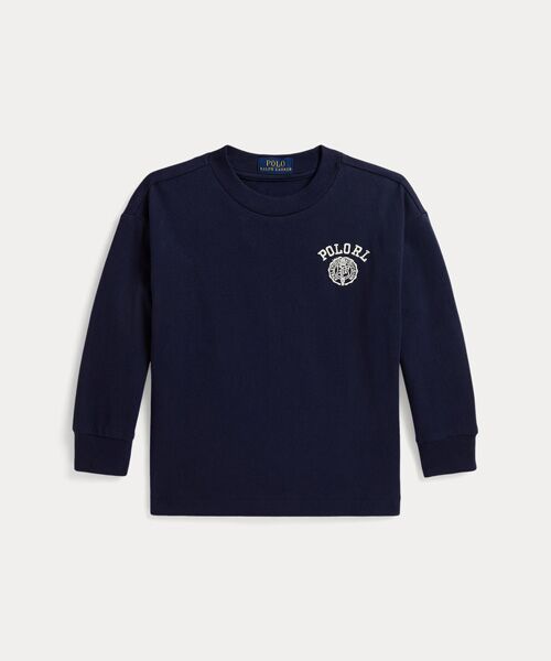 POLO RALPH LAUREN / ポロ ラルフ ローレン Tシャツ | (ボーイズ 2才～7才)ビッグ フィット コットン ロングスリーブ Tシャツ（410ネイビー）