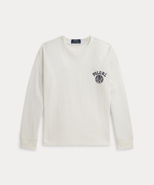 POLO RALPH LAUREN / ポロ ラルフ ローレン Tシャツ | (ボーイズ 8才～20才)ビッグ フィット コットン ロングスリーブ Tシャツ（100ホワイト）