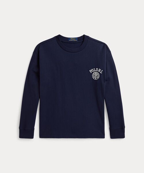 POLO RALPH LAUREN / ポロ ラルフ ローレン Tシャツ | (ボーイズ 8才～20才)ビッグ フィット コットン ロングスリーブ Tシャツ（410ネイビー）