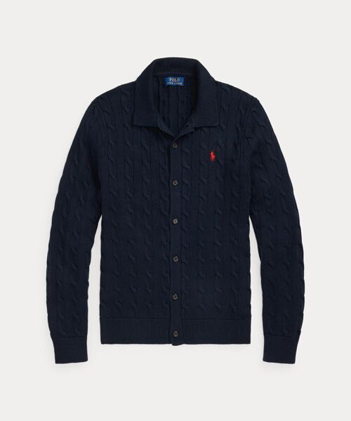 POLO RALPH LAUREN / ポロ ラルフ ローレン カーディガン・ボレロ | ケーブルニット コットン カーディガン | 詳細1