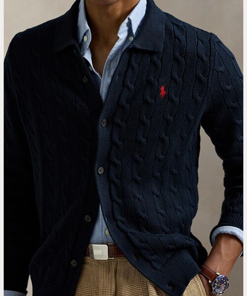 POLO RALPH LAUREN / ポロ ラルフ ローレン カーディガン・ボレロ | ケーブルニット コットン カーディガン | 詳細4