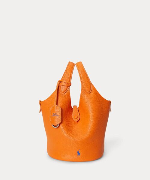 POLO RALPH LAUREN / ポロ ラルフ ローレン トートバッグ | Polo Play レザー スモール トート & クロスボディ（800オレンジ）