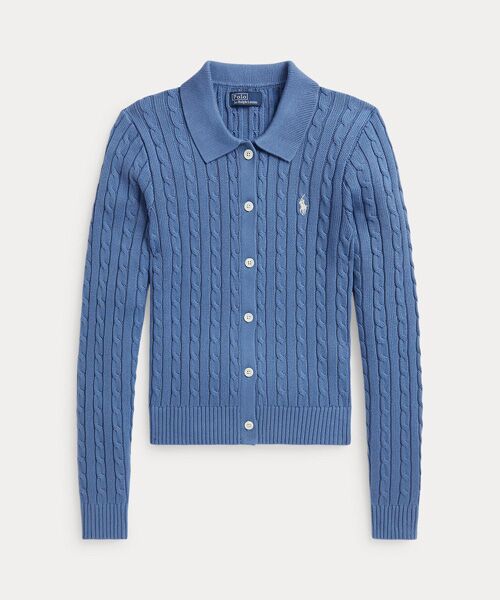 POLO RALPH LAUREN / ポロ ラルフ ローレン カーディガン・ボレロ | ケーブルニット コットン カーディガン | 詳細1