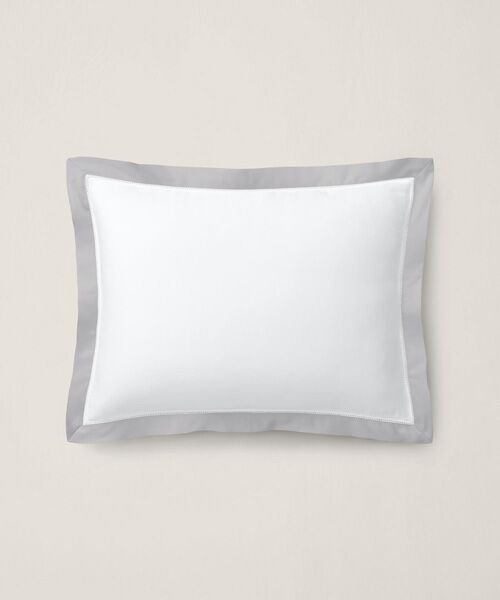 RALPH LAUREN HOME / ラルフ ローレン ホーム インテリア・インテリア雑貨 | オーガニック コットン サティーン ボーダー ピロー（040グレー）