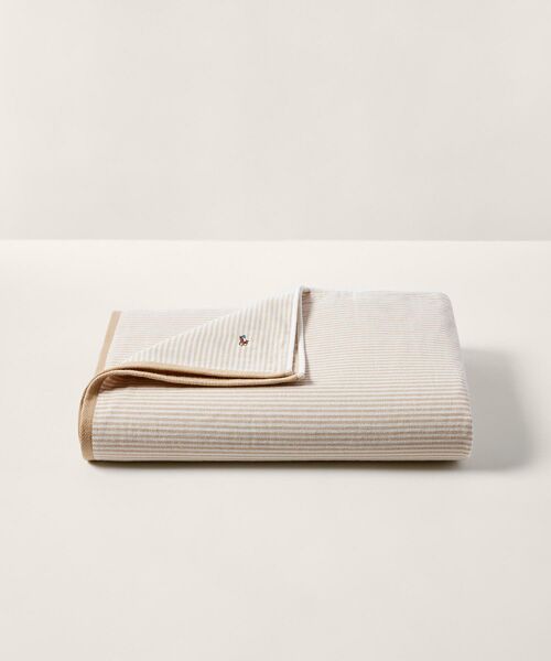 RALPH LAUREN HOME / ラルフ ローレン ホーム タオル | オックスフォード ストライプ ハーフ タオルケット（270ブラウン）