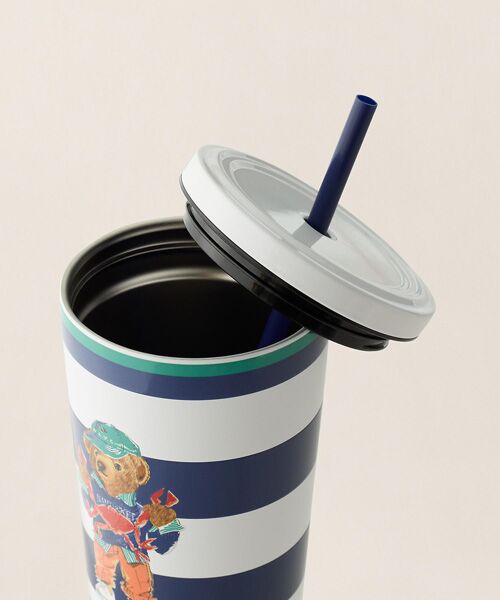 RALPH LAUREN HOME / ラルフ ローレン ホーム グラス・マグカップ | Polo ベア アイスド ビバレッジ カップ & ストロー | 詳細1