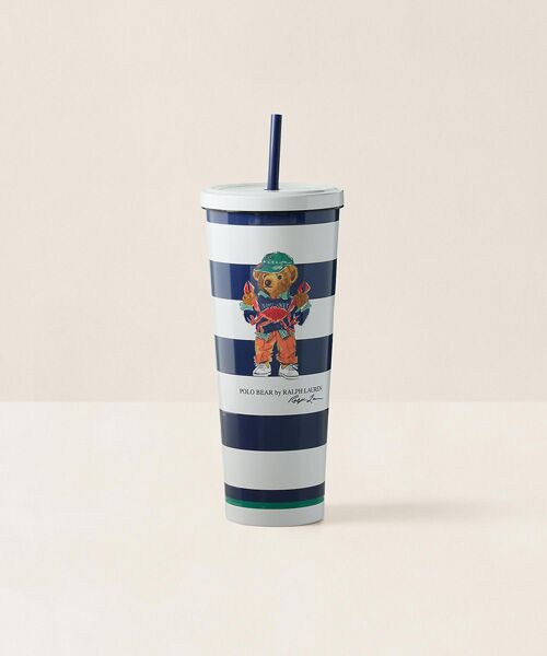 RALPH LAUREN HOME / ラルフ ローレン ホーム グラス・マグカップ | Polo ベア アイスド ビバレッジ カップ & ストロー（100ホワイト）