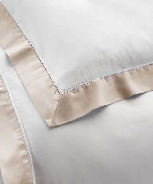 RALPH LAUREN HOME / ラルフ ローレン ホーム 寝具 | オーガニック コットン サティーン ボーダー デュベ カバー/キングサイズ | 詳細1