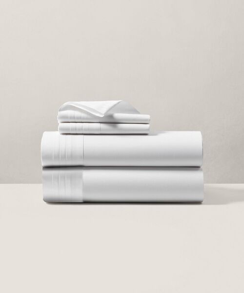 RALPH LAUREN HOME / ラルフ ローレン ホーム 寝具 | オーガニックコットン タキシード プリーツ ボックスシーツ/シングルサイズ（100ホワイト）