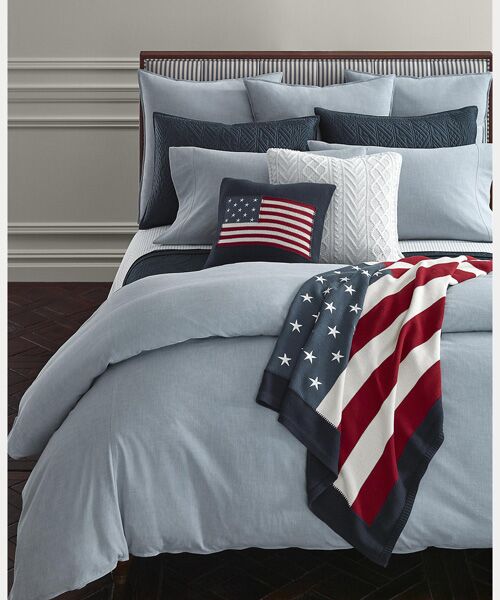 RALPH LAUREN HOME / ラルフ ローレン ホーム 寝具 | ワークシャツ シャンブレー フラットシーツ/シングルサイズ | 詳細1
